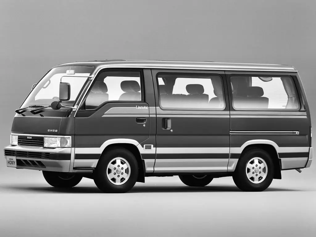 Nissan Homy (KEE24, KHE24, KHGE24, KSE24, KRE24, KRME24, KRMGE24, KSGE24) 4 поколение, минивэн (09.1986 - 09.1990)
